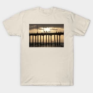 Huntington Beach Pier and Oil Rigs T-Shirt